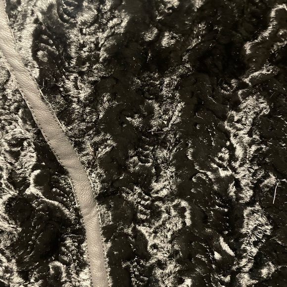 Free People Faux Fur & Vegan Leather Zippered Moto Jacket - Picture 9 of 11